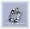 14 X 10 EMERALD STERLING SILVER FANCY PENDANT
